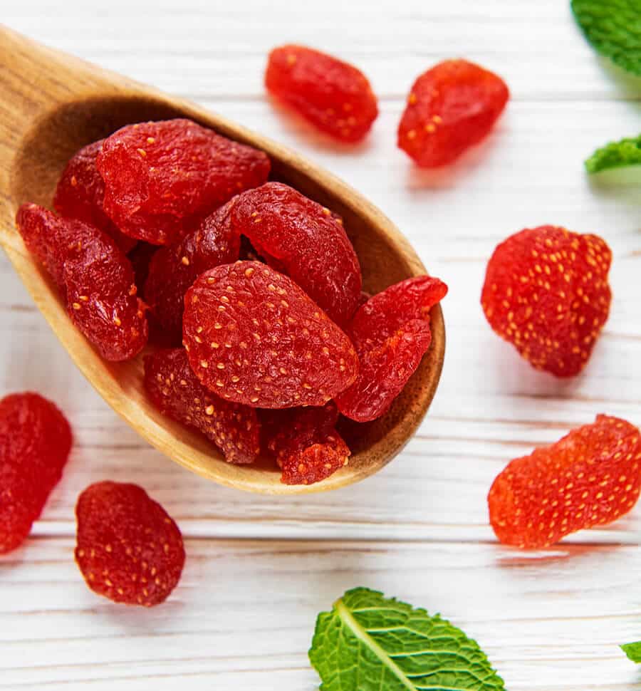 osmotically dried strawberries